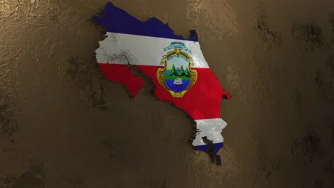 Costa Rica Map Stock Footage 277868163