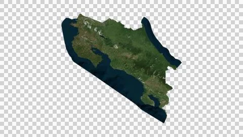 Costa Rica Map Stock Illustration