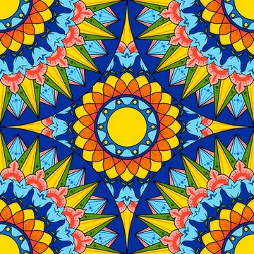 Costa Rica pattern vector seamless. Decorated background Stock Illustration