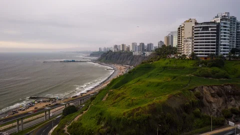 Costa Verde Hyperlapse, Lima Peru - South America Video stock 128769094