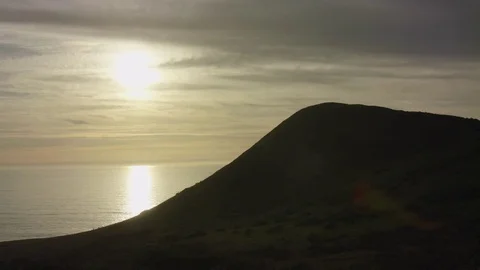 Costal Cliff at Sunset Stockbeeldmateriaal 85450760