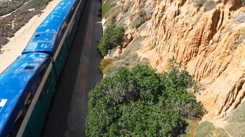 Costal train line-1 Stock Footage 94239161