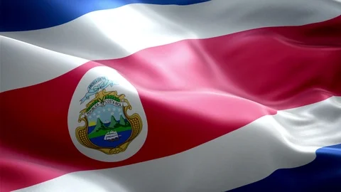 Costarica Flag Stock Footage 116376987