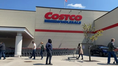 Costco during COVID-19 Stock Footage 128248019