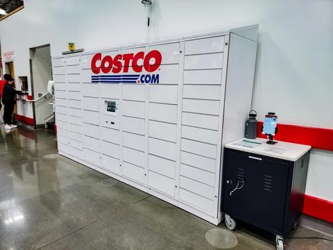 Costco Parcel Locker Stock Photos