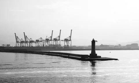 Costruction dock of naples Stock Photos
