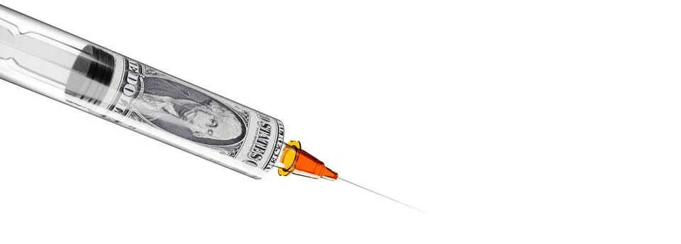Costs of development and creation of Coronavirus vaccination. 3D Rendering Illustration
