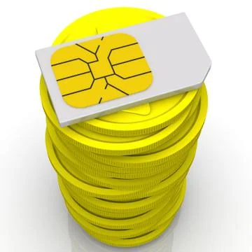 Costs for mobile communications Stock Illustration