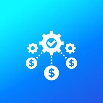Costs optimization and business efficiency vector icon Illustrazione stock