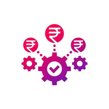 Costs optimization and business efficiency icon Illustrazione stock