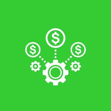 Costs optimization, business efficiency vector icon 스톡 일러스트