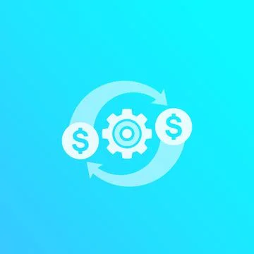 Costs optimization, efficiency and cost management concept Stockillustratie