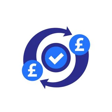 Costs optimization, efficiency icon with a pound 库存插图