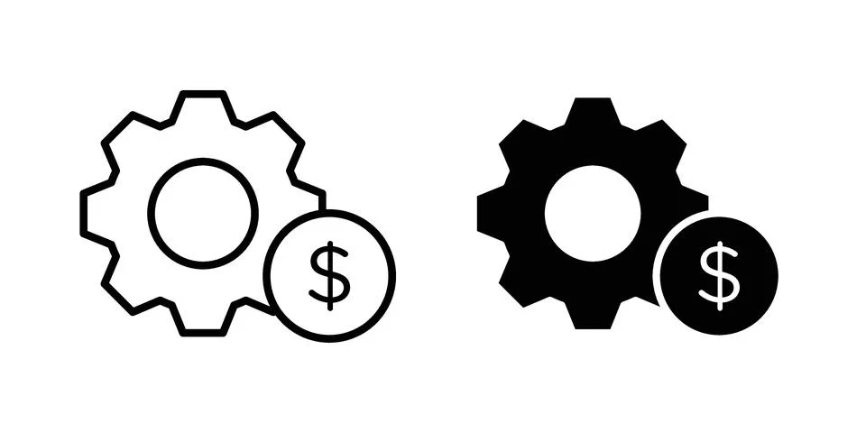 Costs optimization icon illustration vector, icon set for apps Stock Illustration
