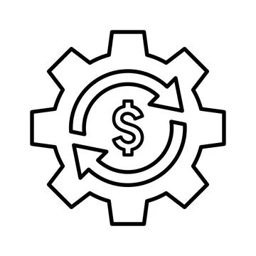Costs Optimization Icon. Line, outline design. イラスト素材