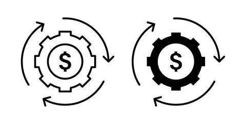 Costs optimization icon vector art Illustrations Stock Illustration