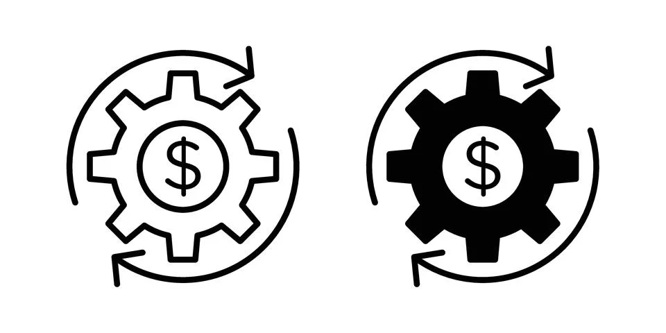 Costs optimization icon vector design illustrations Stockillustratie