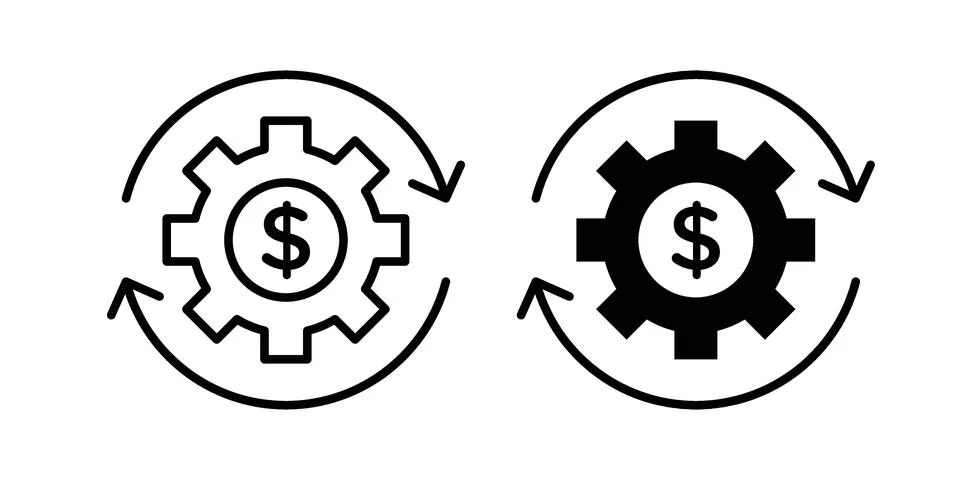 Costs optimization icon vector, illustration icon set Stock Illustration