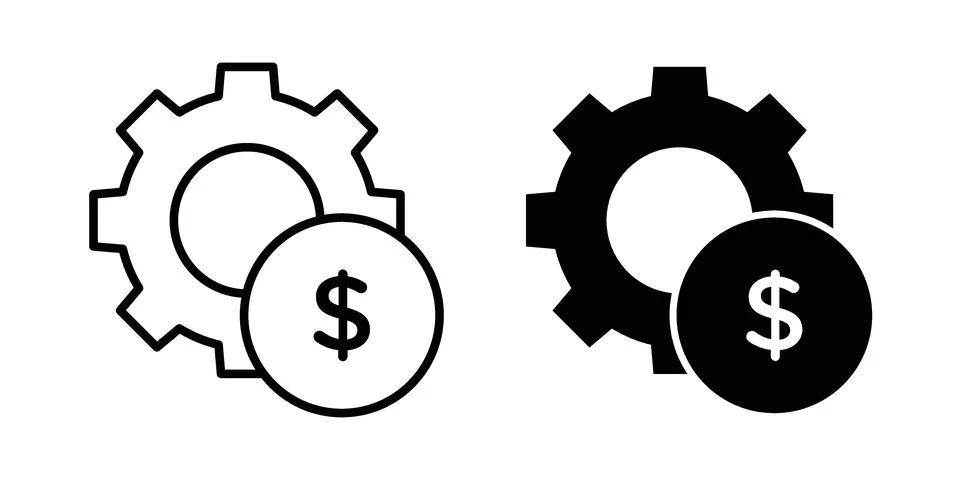 Costs optimization icon for web projects Stockillustratie