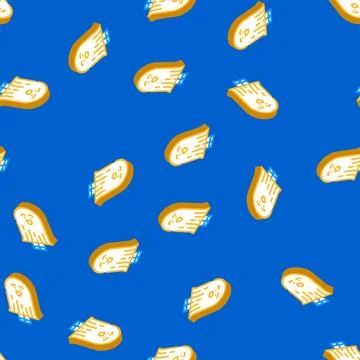 Costume ghost isometric icon seamless pattern Stock Illustration