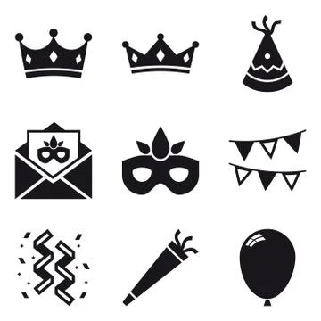 Costume Party Elements 스톡 일러스트