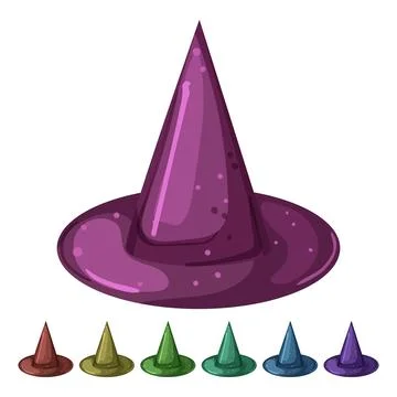 Costume wizard hat cartoon vector graphic Stock Illustration