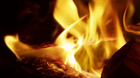 Cosy fireplace in the evening 库存影片 42253903
