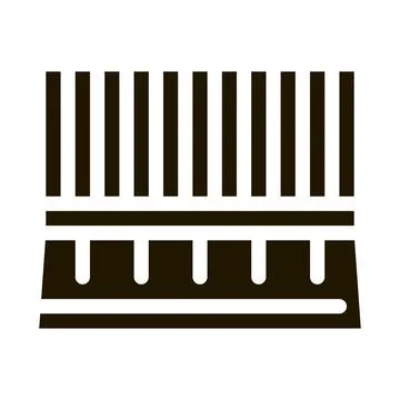 Cot Baby Bed Icon Vector Glyph Illustration Stock Illustration