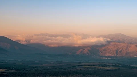Cotacachi, Ecuador, Timelapse - Sunset over the mountains Stock Footage 120422928