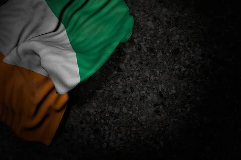 Cote d Ivoire  flag with empty place for text Stock Illustration