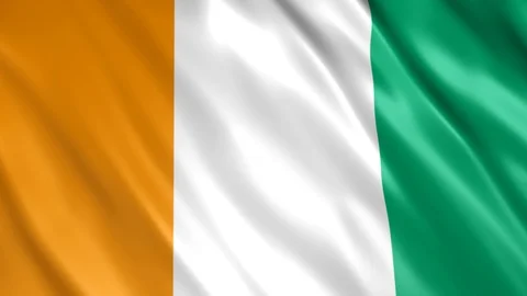 Cote D Ivoire Flag Stock Footage 123711462