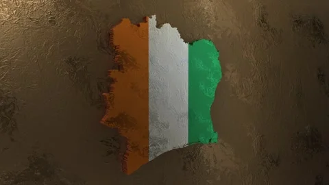 Cote d Ivoire Map 库存影片 279139463