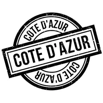 Cote D'Azur rubber stamp Illustrazione stock