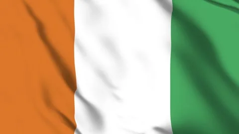 Cote dIvoire Flag 4K Animation Orange, White, Green in Motion Stock-Footage 313791457