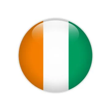 Cote d'Ivoire flag on button Stock-Illustration