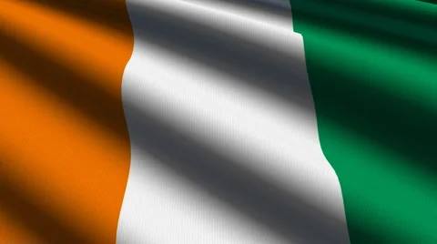 Cote dIvoire flag close up Stock Footage 5088662