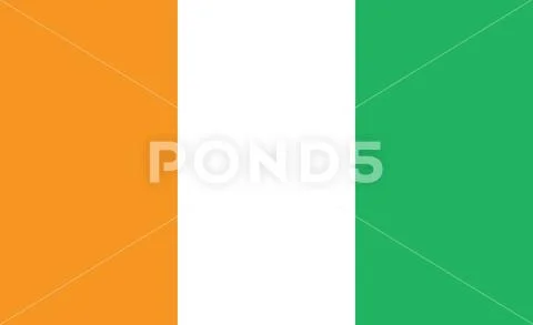 cote d'ivoire (ivory coast) flag. National flag of cote d'ivoire