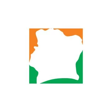 Cote d'ivoire map logo icon vector symbol Stock-Illustration