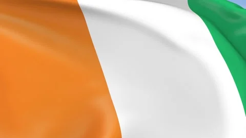 Côte d'Ivoire Waving Flag Background Loop Stock Footage 317844857