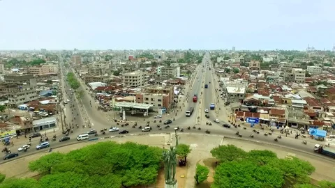 Cotonou Red Star place Stock Footage 81242311