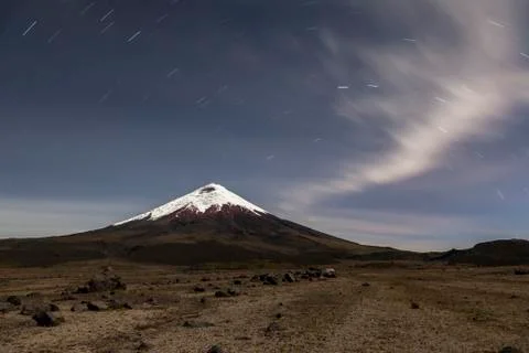 Cotopaxi at night Stock Photos