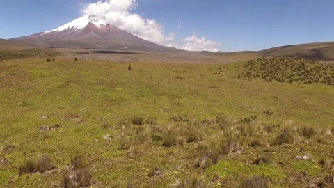 Cotopaxi Volcano on a Clear Day Stock Footage 77736043