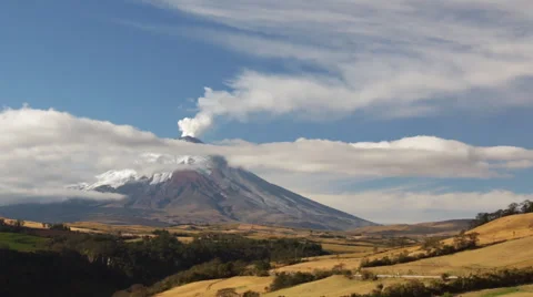 Cotopaxi Volcano erupting in October 2015. Stock Footage 56842591