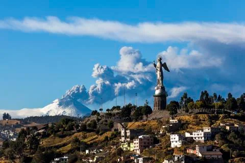 Cotopaxi volcano eruption Stock Photos