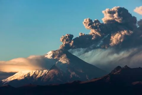 Cotopaxi volcano eruption Stock Photos