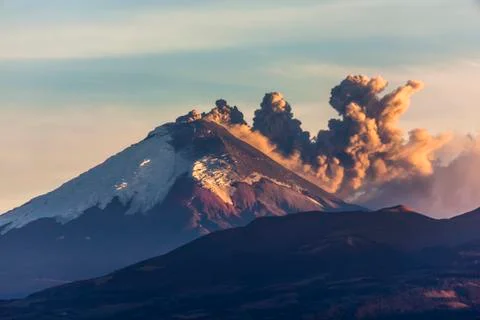 Cotopaxi volcano eruption Stock Photos