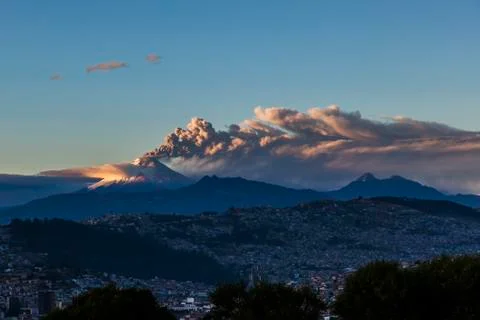Cotopaxi volcano eruption Stock Photos