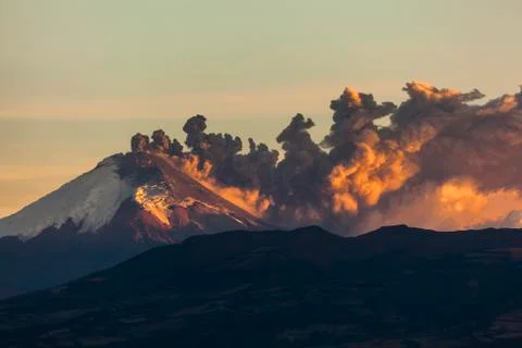 Cotopaxi volcano eruption Stock Photos