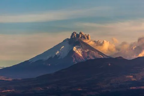 Cotopaxi volcano eruption Stock Photos