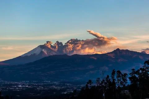 Cotopaxi volcano eruption Stock Photos